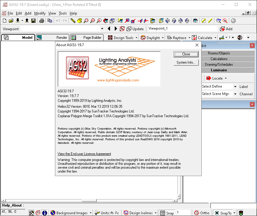 Lighting Analysts AGi32 v19.10 - Ingeniería: Software Profesional